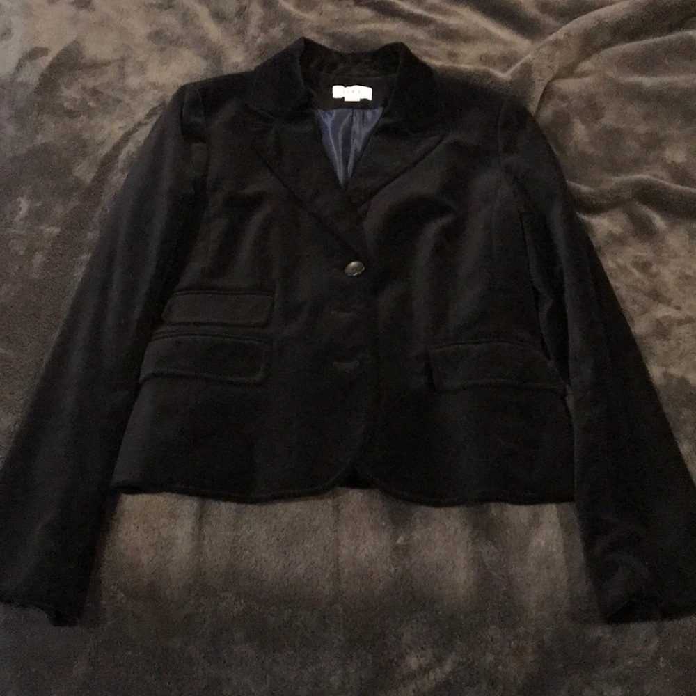 Size 8, Black Velvet Ann Taylor Loft Blazer